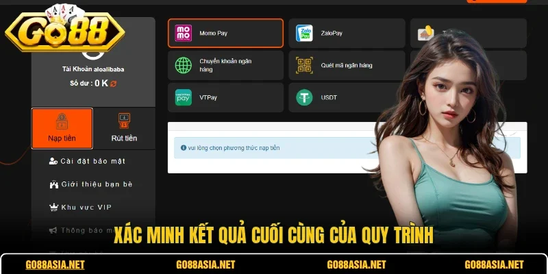 Xác minh kết quả cuối cùng của quy trình